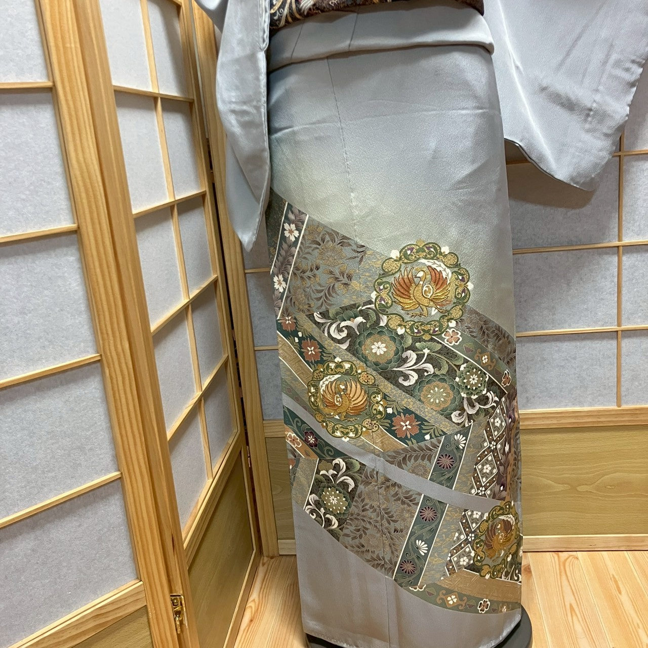6174# Japanese Tomesode Kimono Vintage Womens Silk Fabric Robe Kimono only sold