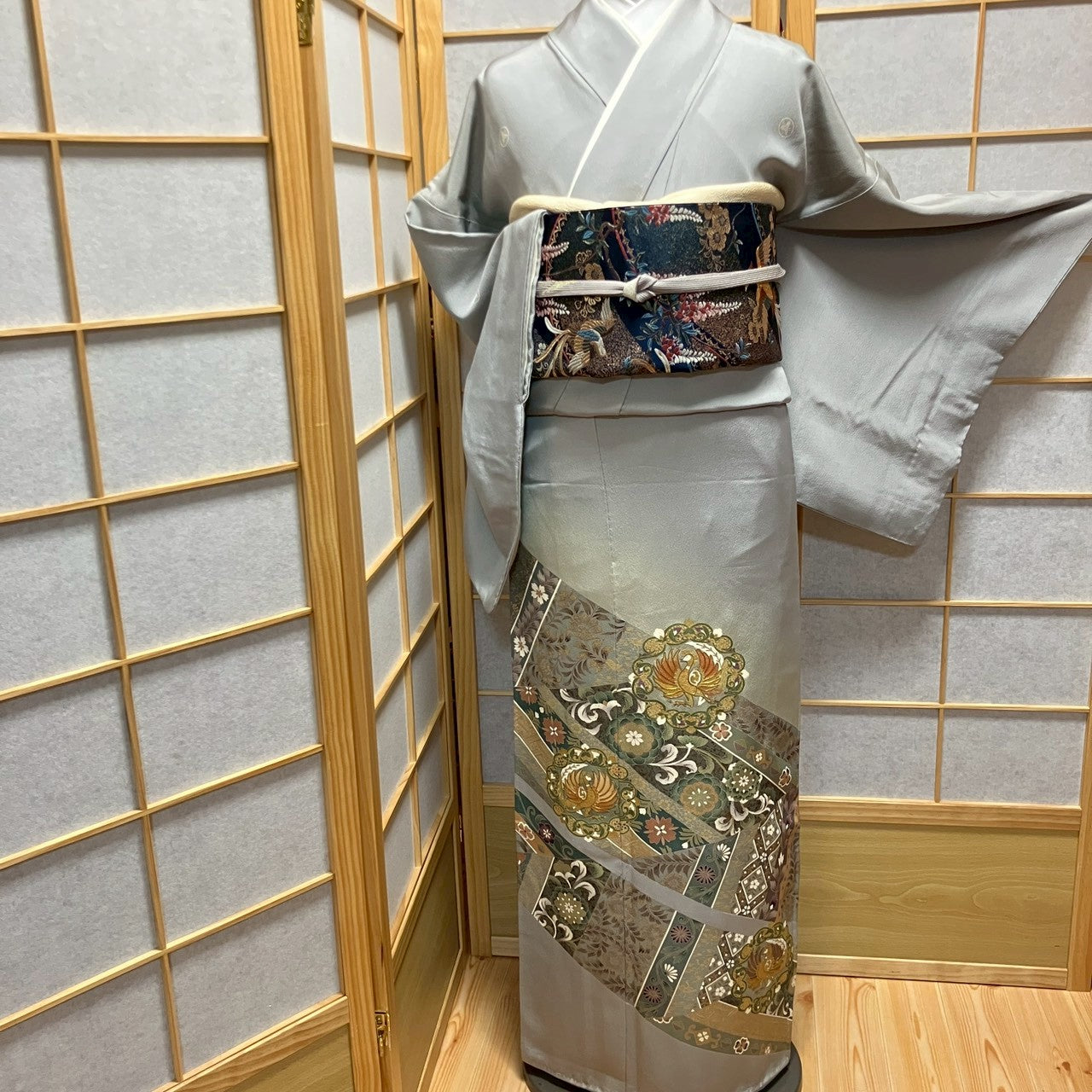 6174# Japanese Tomesode Kimono Vintage Womens Silk Fabric Robe Kimono only sold