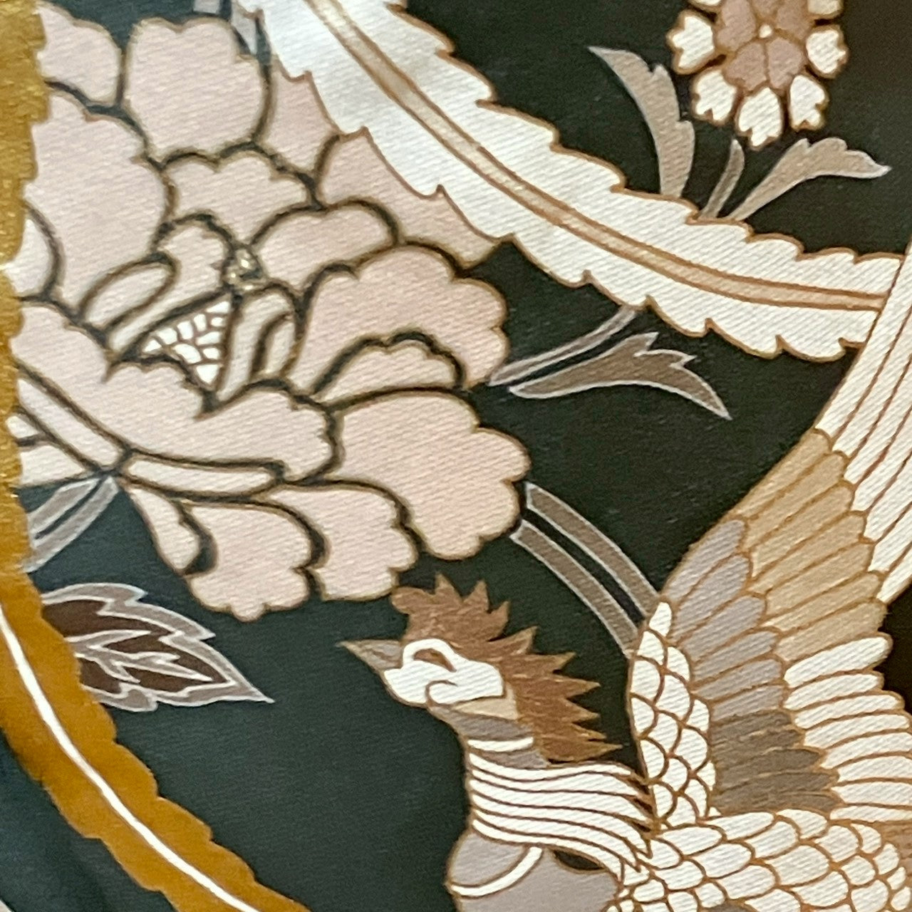 6175# Japanese Tomesode Kimono Vintage Womens Silk Fabric Robe Kimono only sold