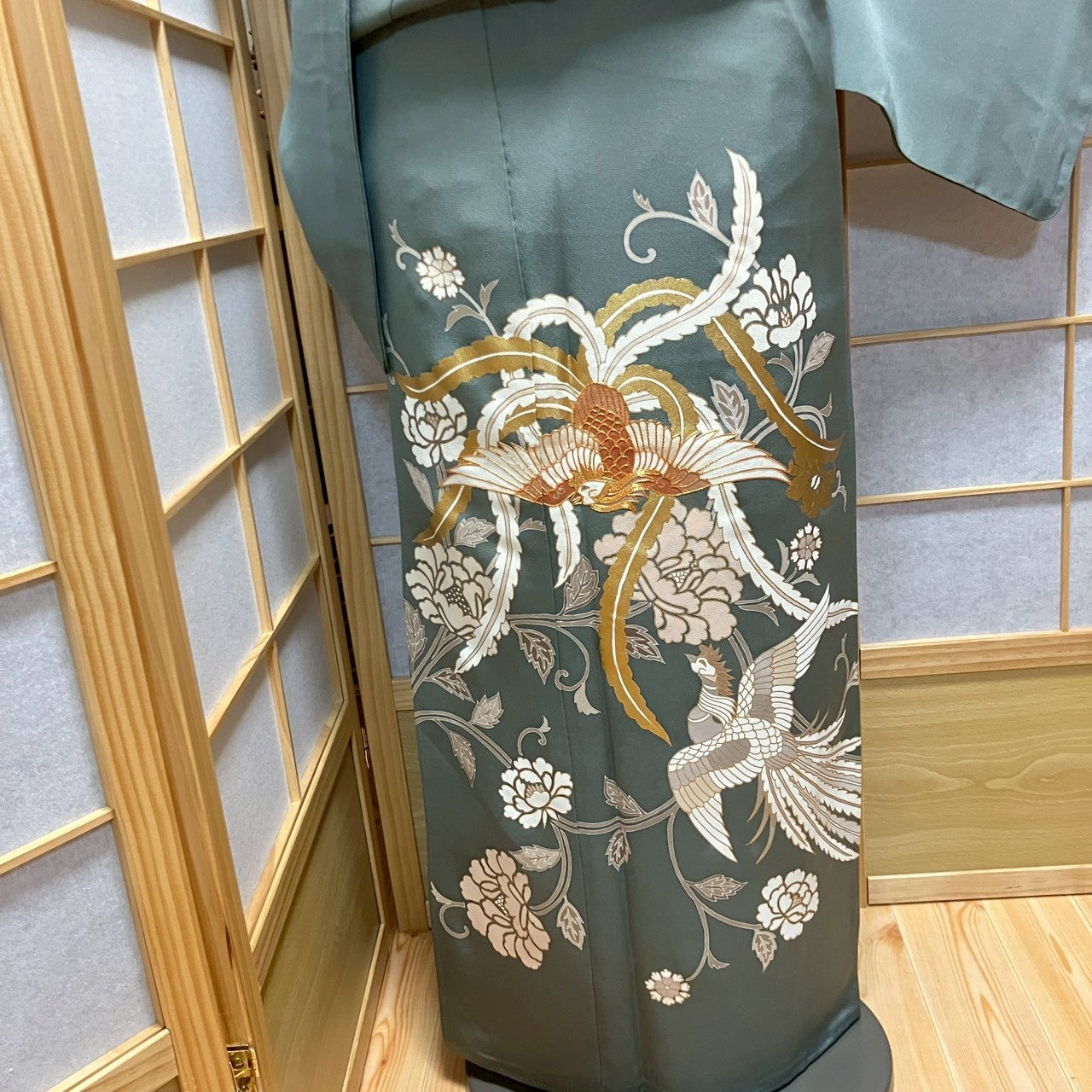 6175# Japanese Tomesode Kimono Vintage Womens Silk Fabric Robe Kimono only sold