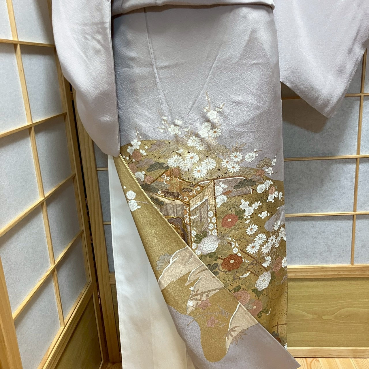 6176# Japanese Tomesode Kimono Vintage Womens Silk Fabric Robe Kimono only sold