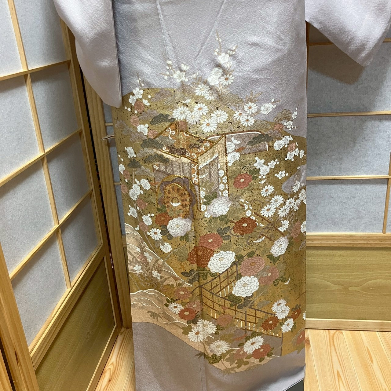 6176# Japanese Tomesode Kimono Vintage Womens Silk Fabric Robe Kimono only sold