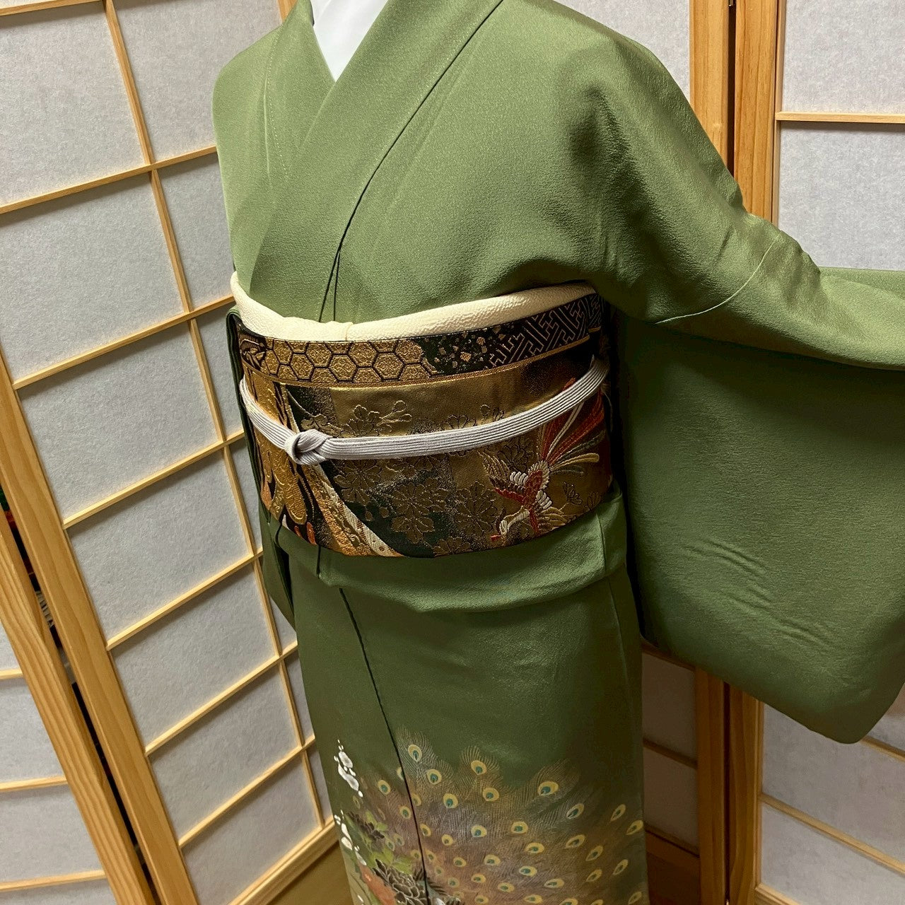 6178# Japanese Tomesode Kimono Vintage Womens Silk Fabric Robe Kimono only sold