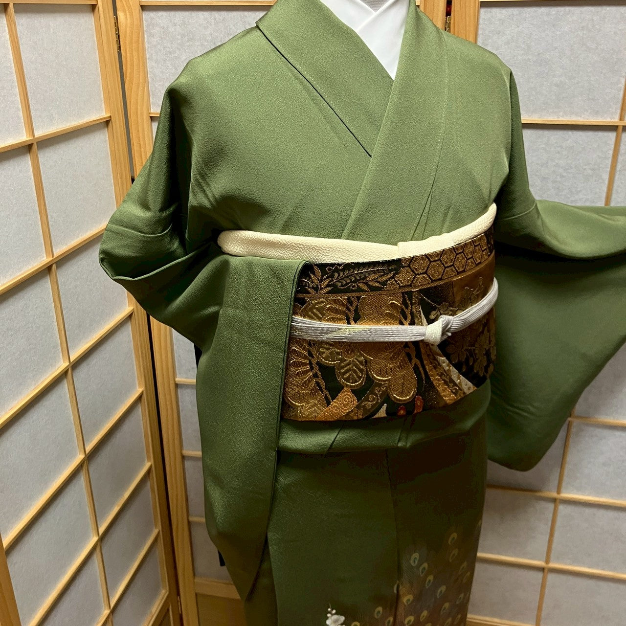 6178# Japanese Tomesode Kimono Vintage Womens Silk Fabric Robe Kimono only sold