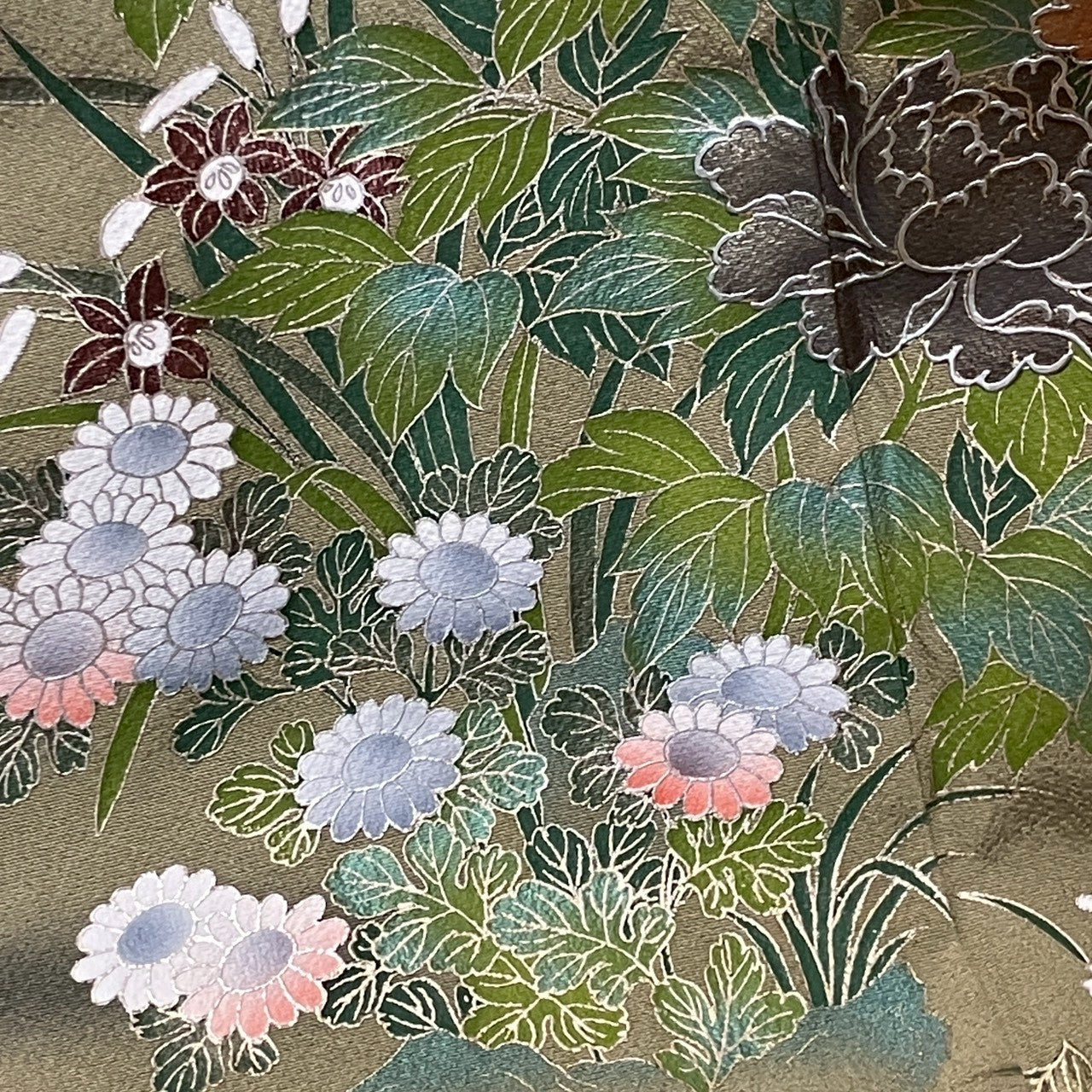 6178# Japanese Tomesode Kimono Vintage Womens Silk Fabric Robe Kimono only sold