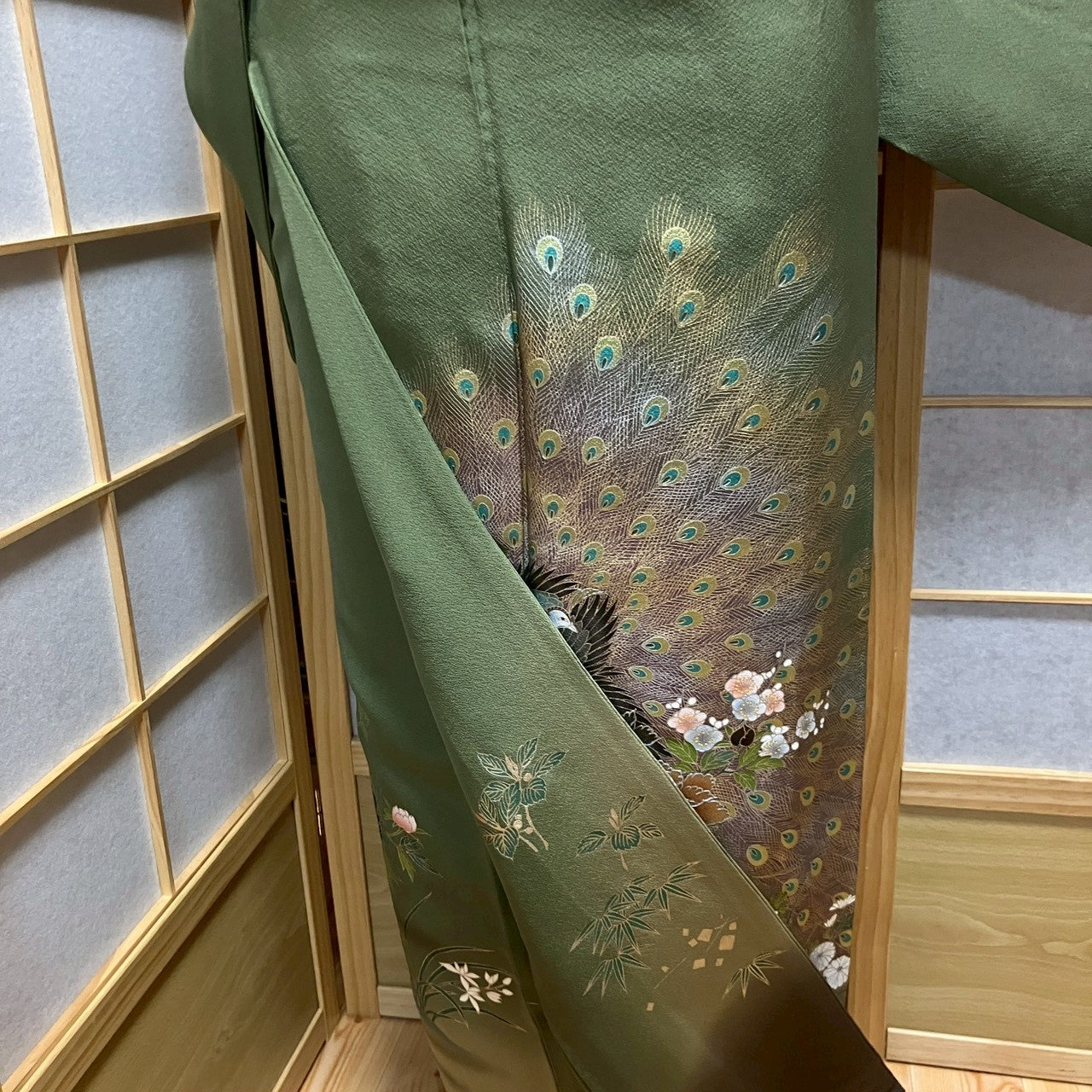 6178# Japanese Tomesode Kimono Vintage Womens Silk Fabric Robe Kimono only sold