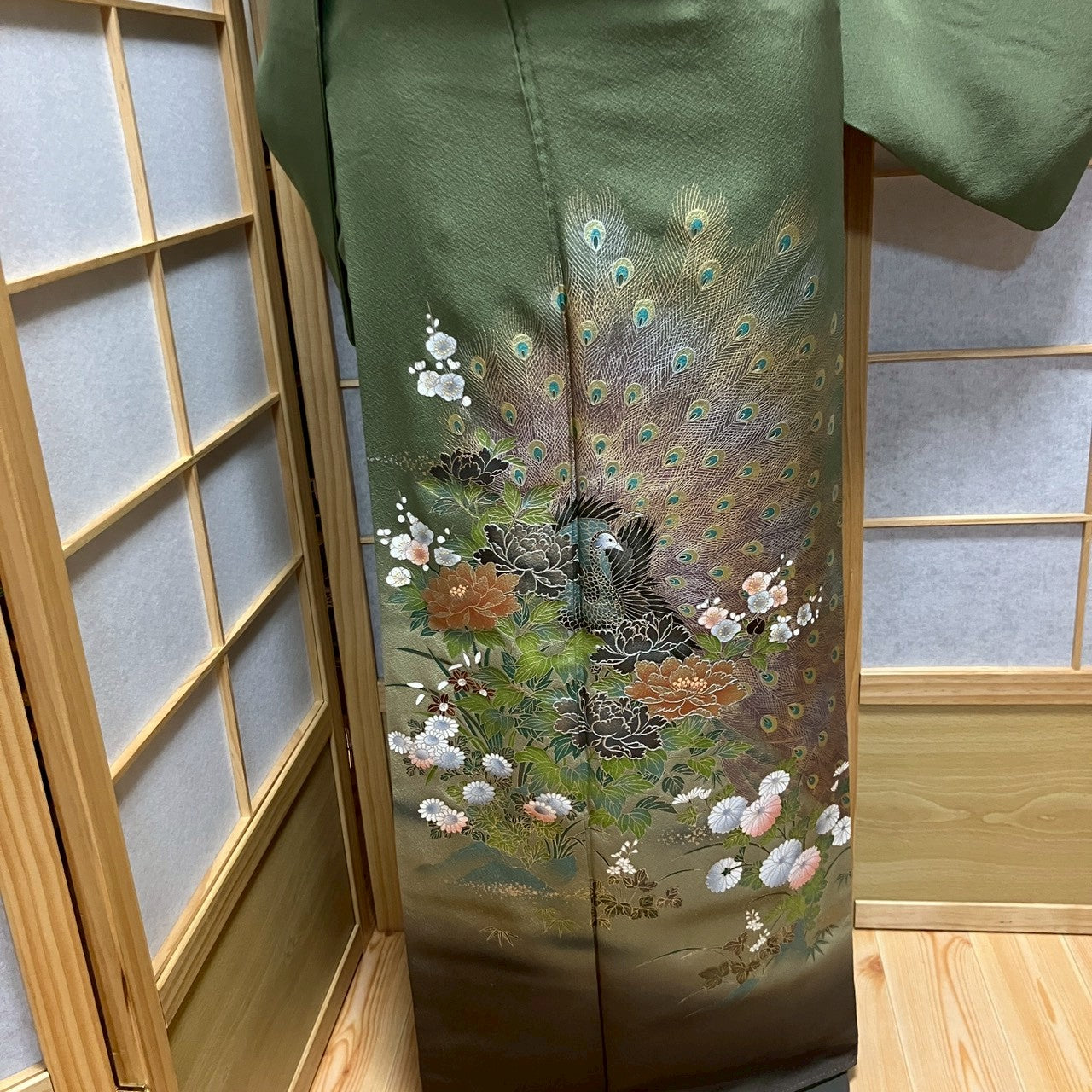 6178# Japanese Tomesode Kimono Vintage Womens Silk Fabric Robe Kimono only sold
