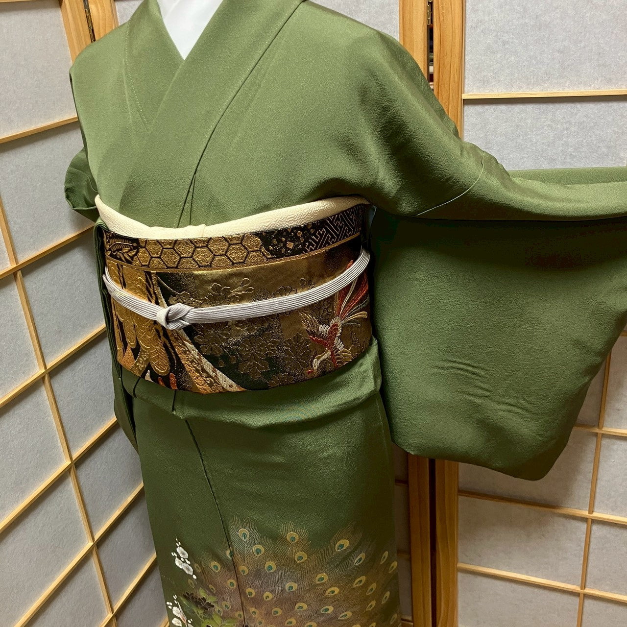 6178# Japanese Tomesode Kimono Vintage Womens Silk Fabric Robe Kimono only sold