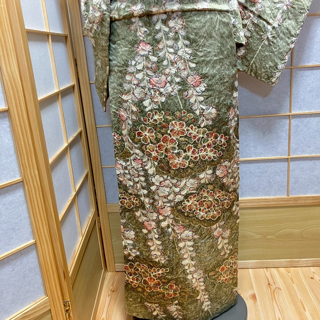 6144# Japanese Kimono Vintage Womens Silk Fabric Robe Kimono only sold Shibori