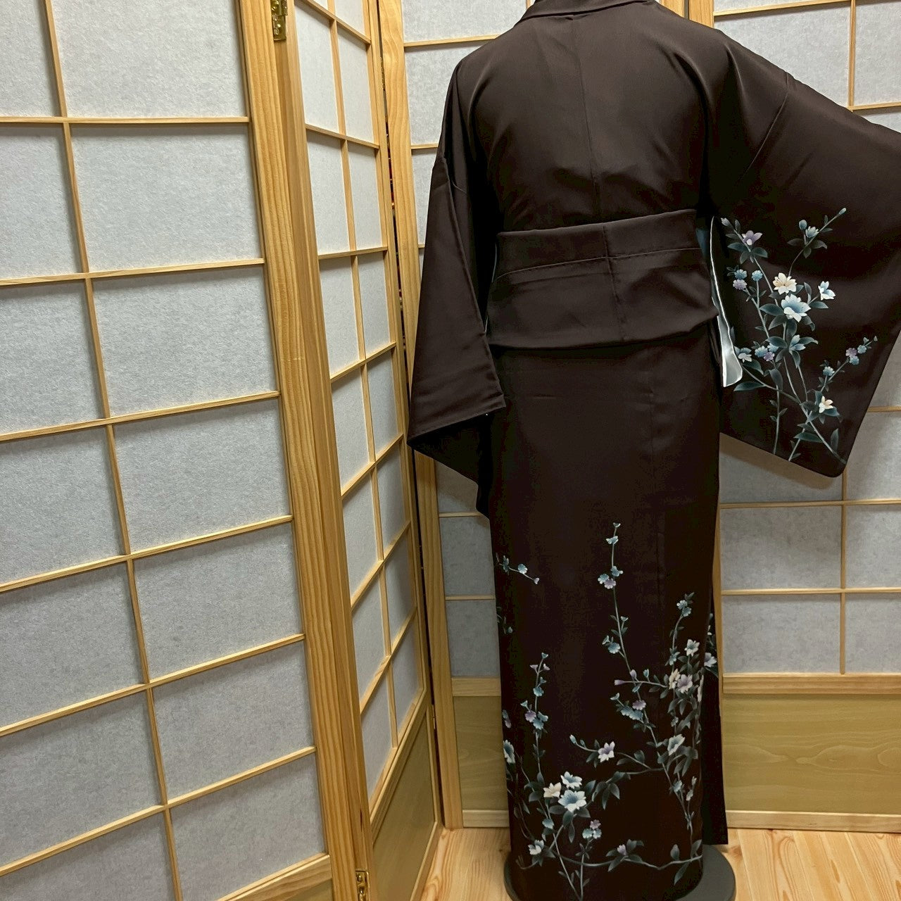 6179# Japanese Kimono Vintage Womens Silk Fabric Robe Kimono only sold