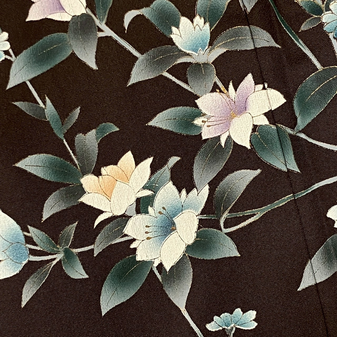 6179# Japanese Kimono Vintage Womens Silk Fabric Robe Kimono only sold