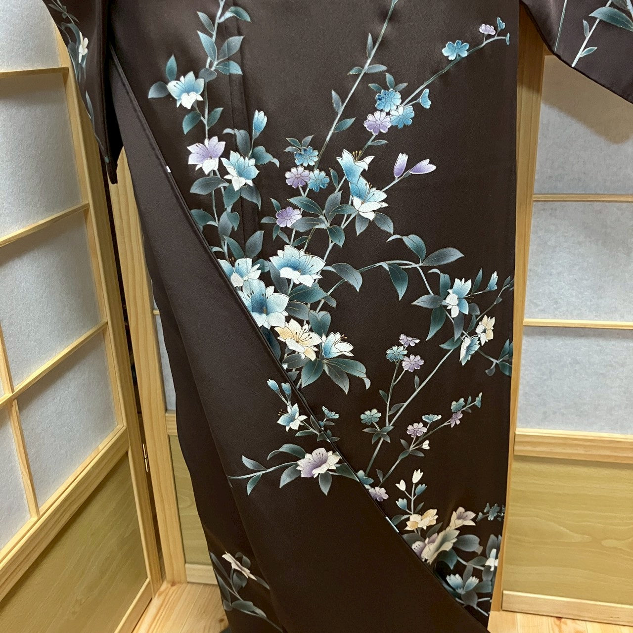 6179# Japanese Kimono Vintage Womens Silk Fabric Robe Kimono only sold