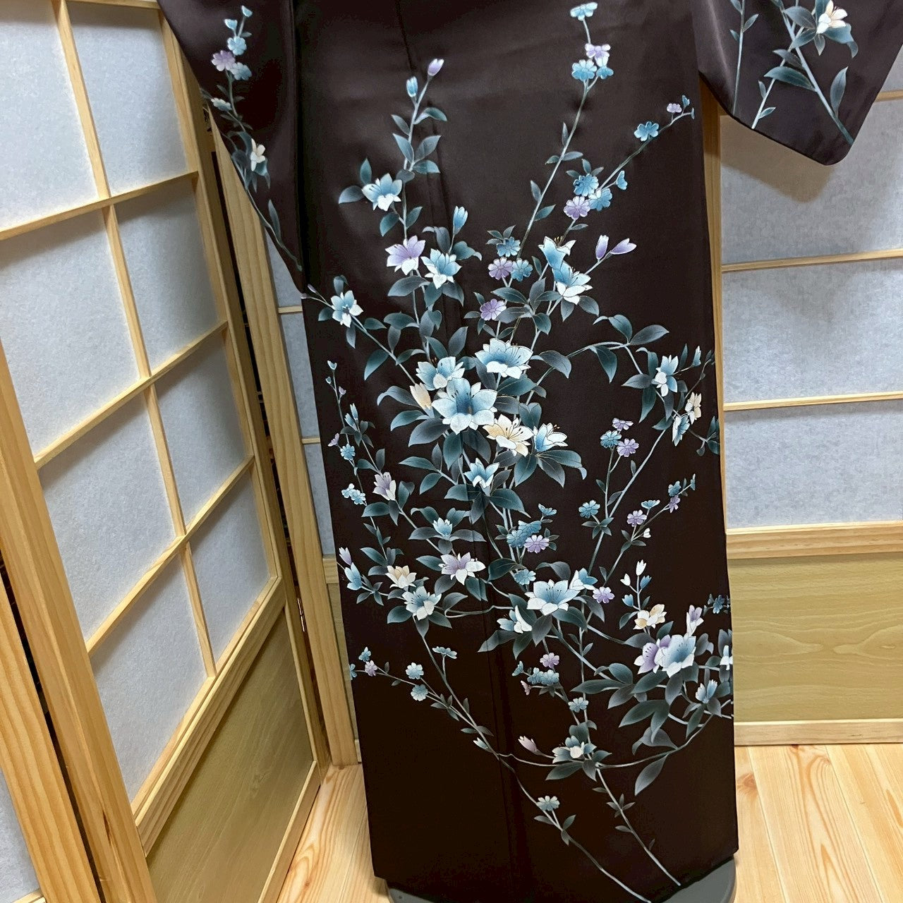 6179# Japanese Kimono Vintage Womens Silk Fabric Robe Kimono only sold