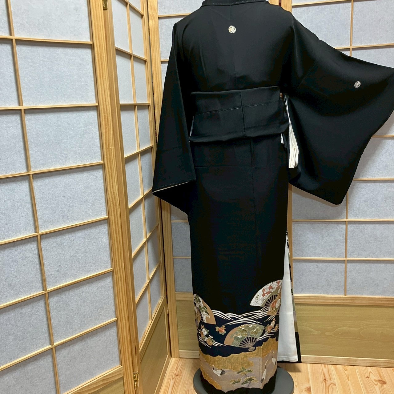 6146# Japanese Tomesode Kimono Vintage Womens Silk Fabric Robe Kimono only sold