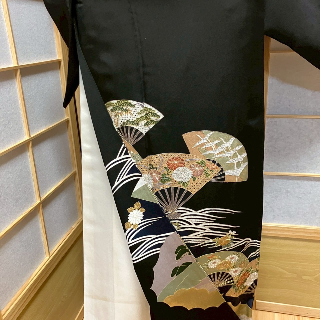 6146# Japanese Tomesode Kimono Vintage Womens Silk Fabric Robe Kimono only sold