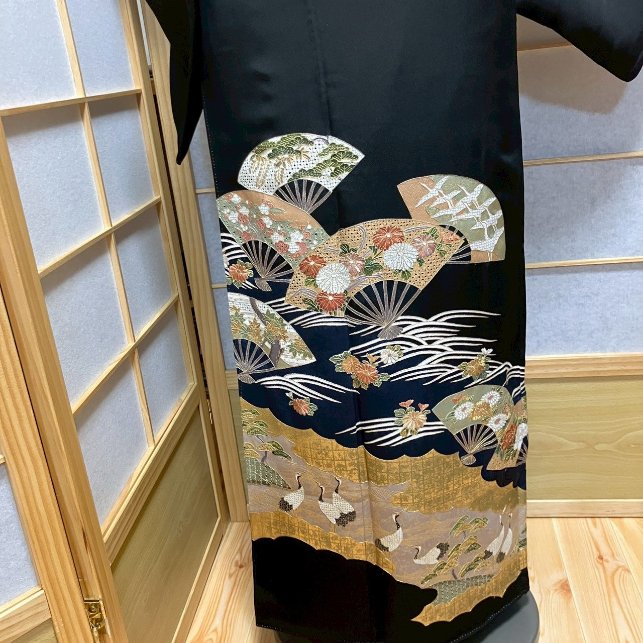 6146# Japanese Tomesode Kimono Vintage Womens Silk Fabric Robe Kimono only sold