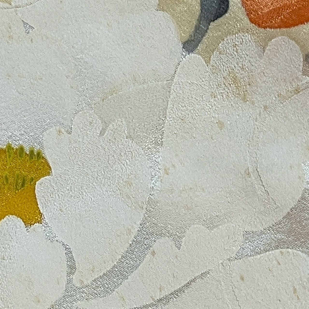 6170# Japanese Vintage Furisode Kimono Obi Obijime Obiage 4-Piece Set Silk Robe