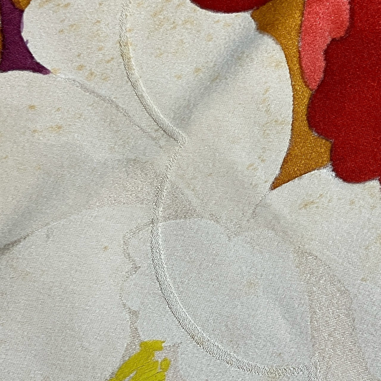 6170# Japanese Vintage Furisode Kimono Obi Obijime Obiage 4-Piece Set Silk Robe