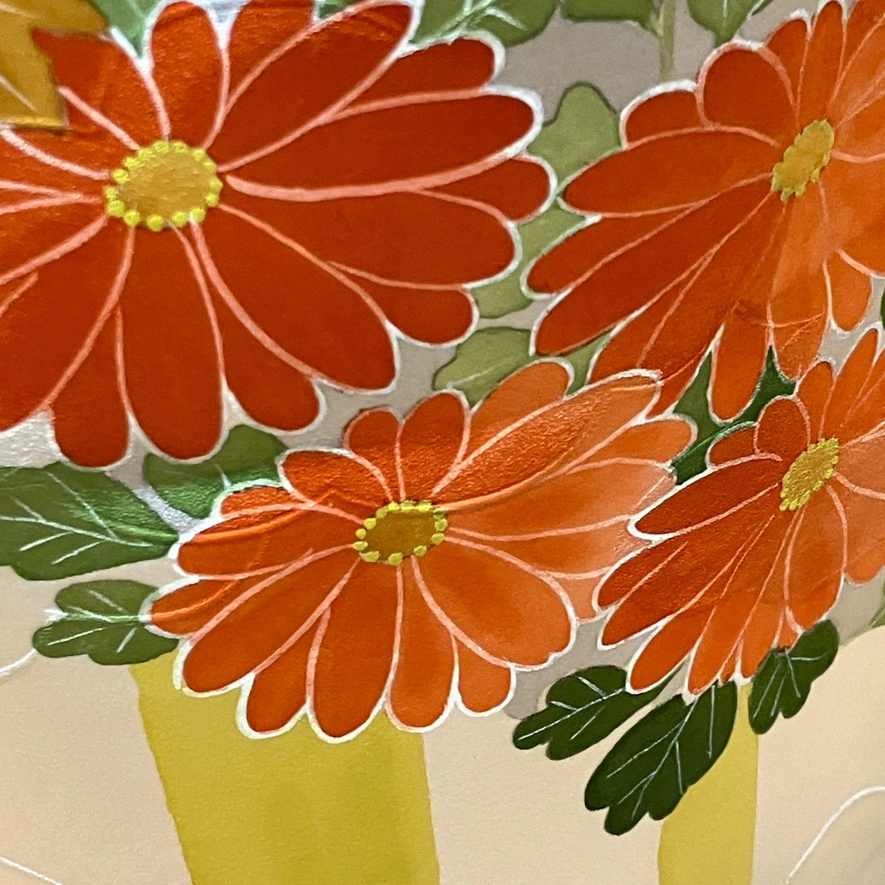 6170# Japanese Vintage Furisode Kimono Obi Obijime Obiage 4-Piece Set Silk Robe