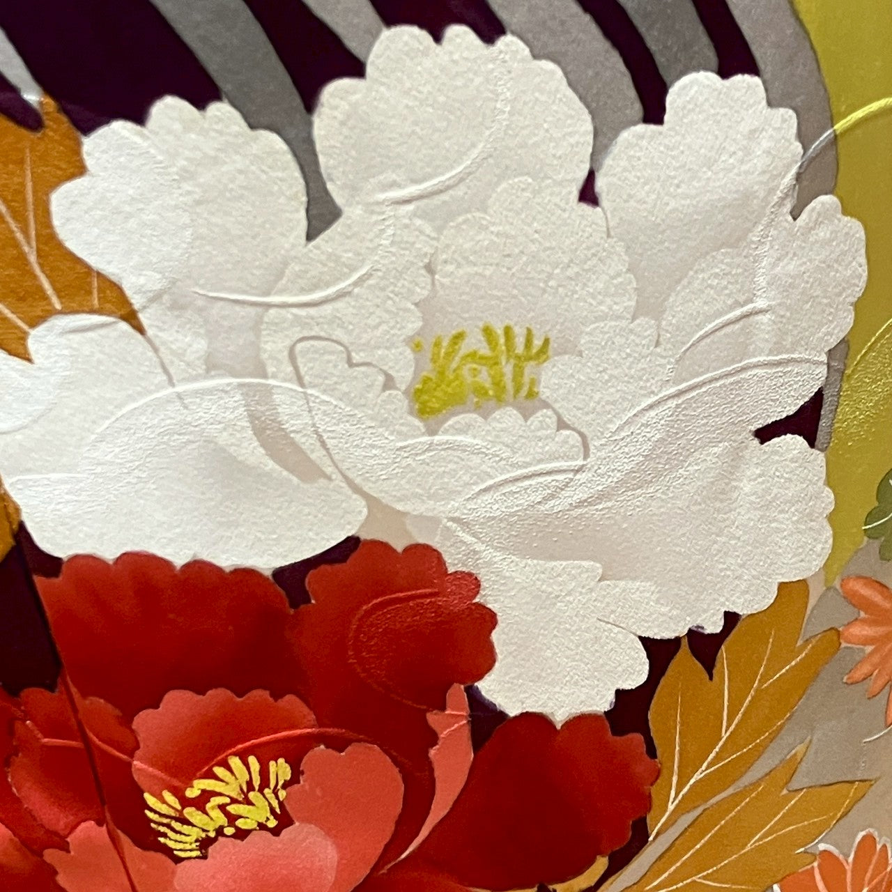 6170# Japanese Vintage Furisode Kimono Obi Obijime Obiage 4-Piece Set Silk Robe