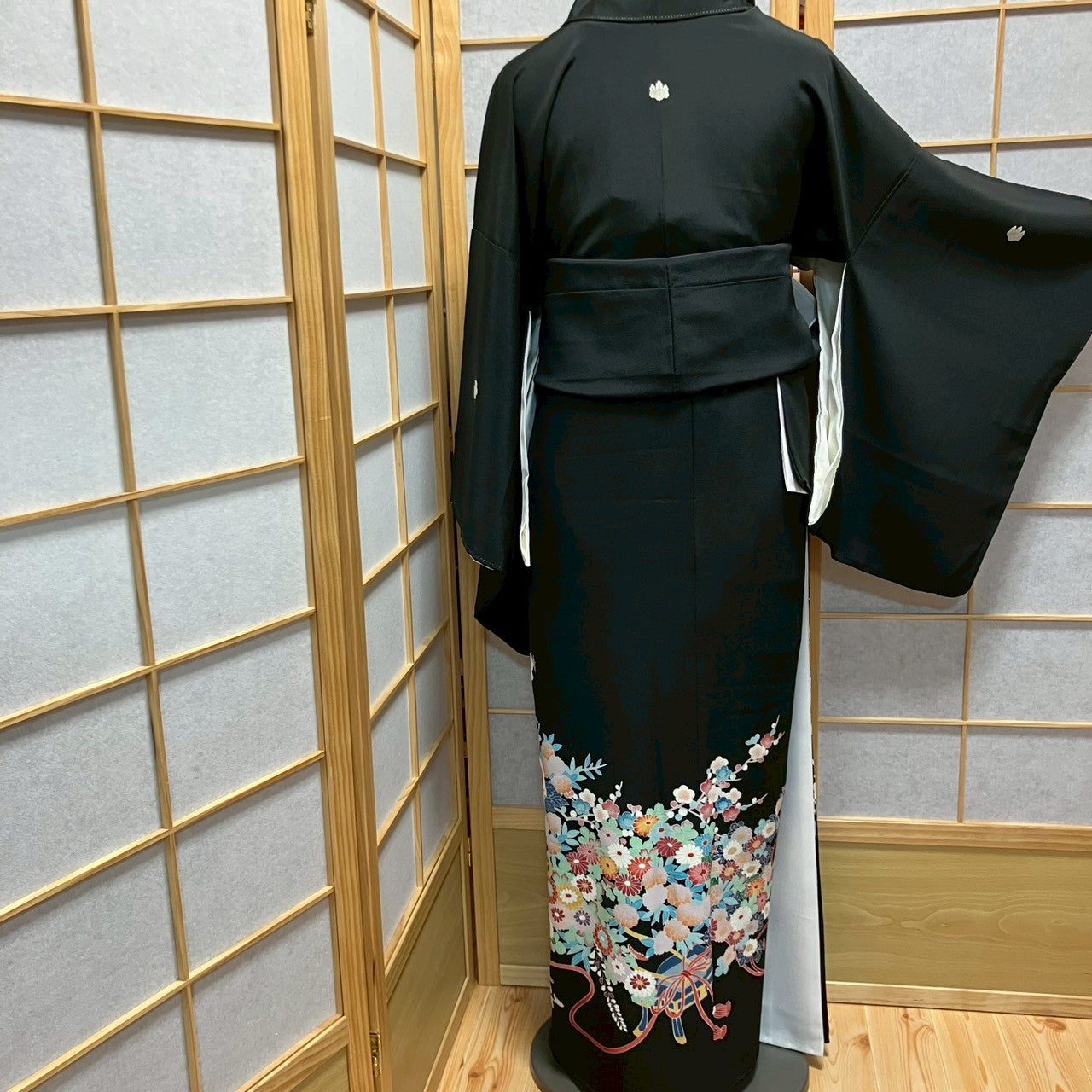 6434# Japanese Tomesode Kimono Vintage Womens Silk Fabric Robe Kimono only sold