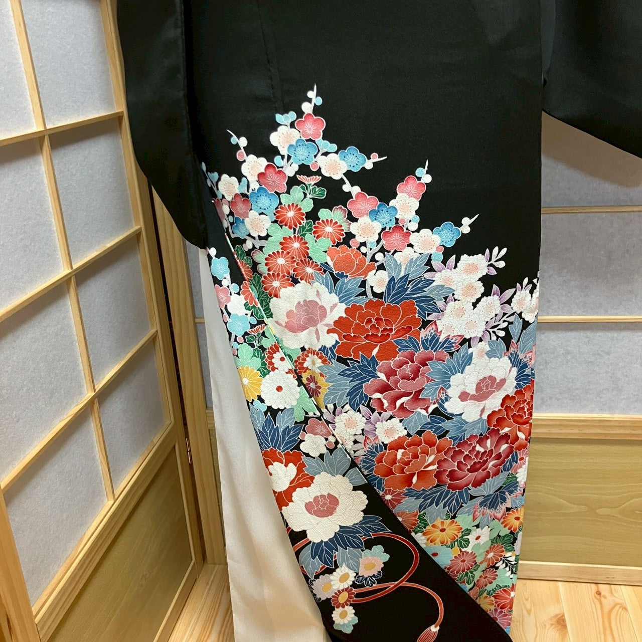 6434# Japanese Tomesode Kimono Vintage Womens Silk Fabric Robe Kimono only sold