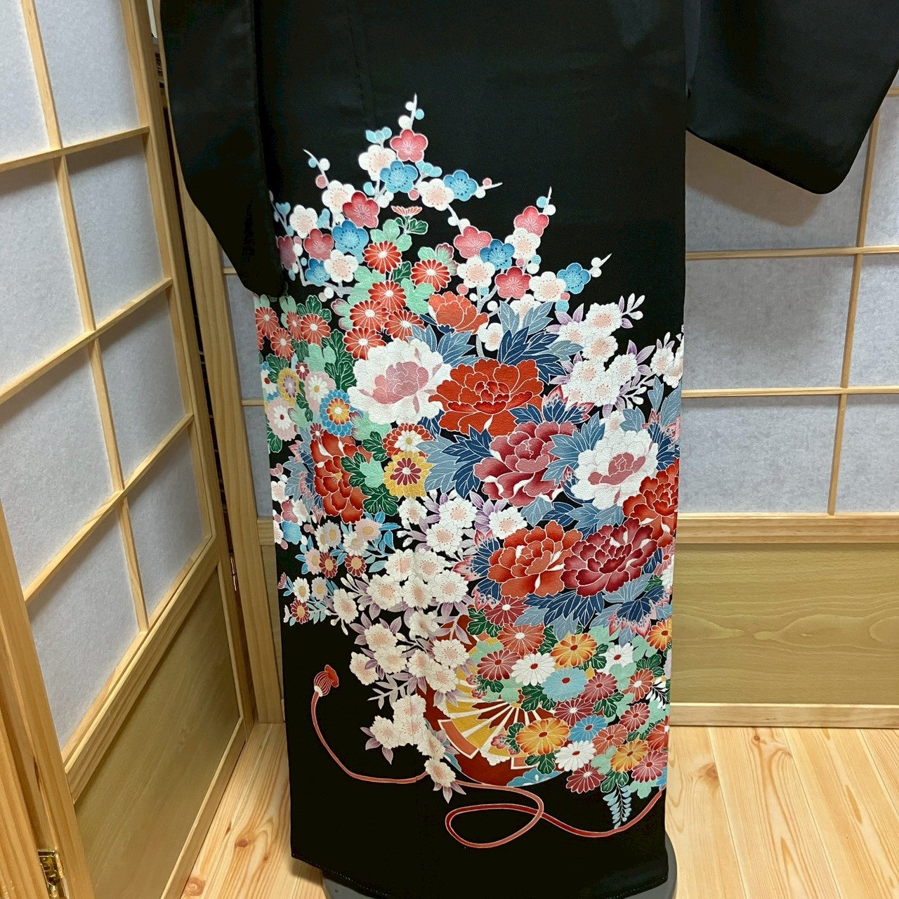 6434# Japanese Tomesode Kimono Vintage Womens Silk Fabric Robe Kimono only sold