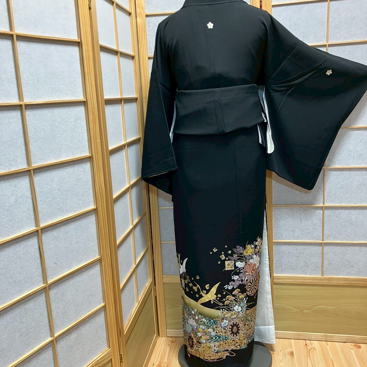 6439# Japanese Tomesode Kimono Vintage Womens Silk Fabric Robe Kimono only sold