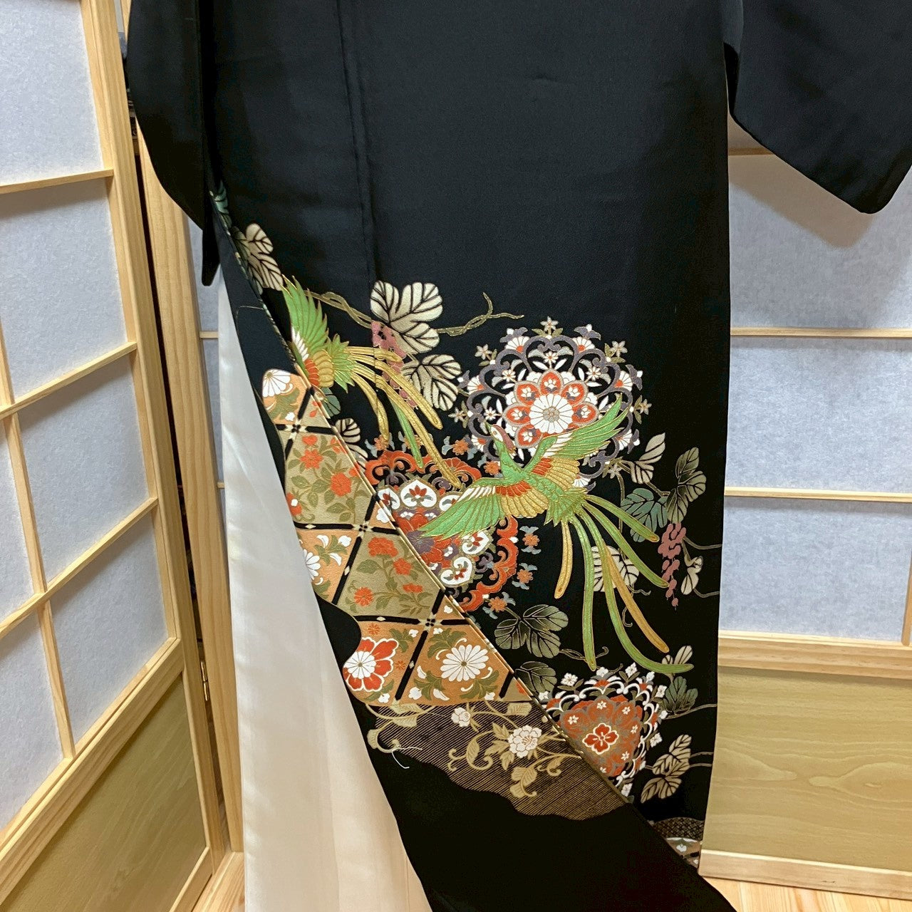 6451# Japanese Tomesode Kimono Vintage Womens Silk Fabric Robe Kimono only sold