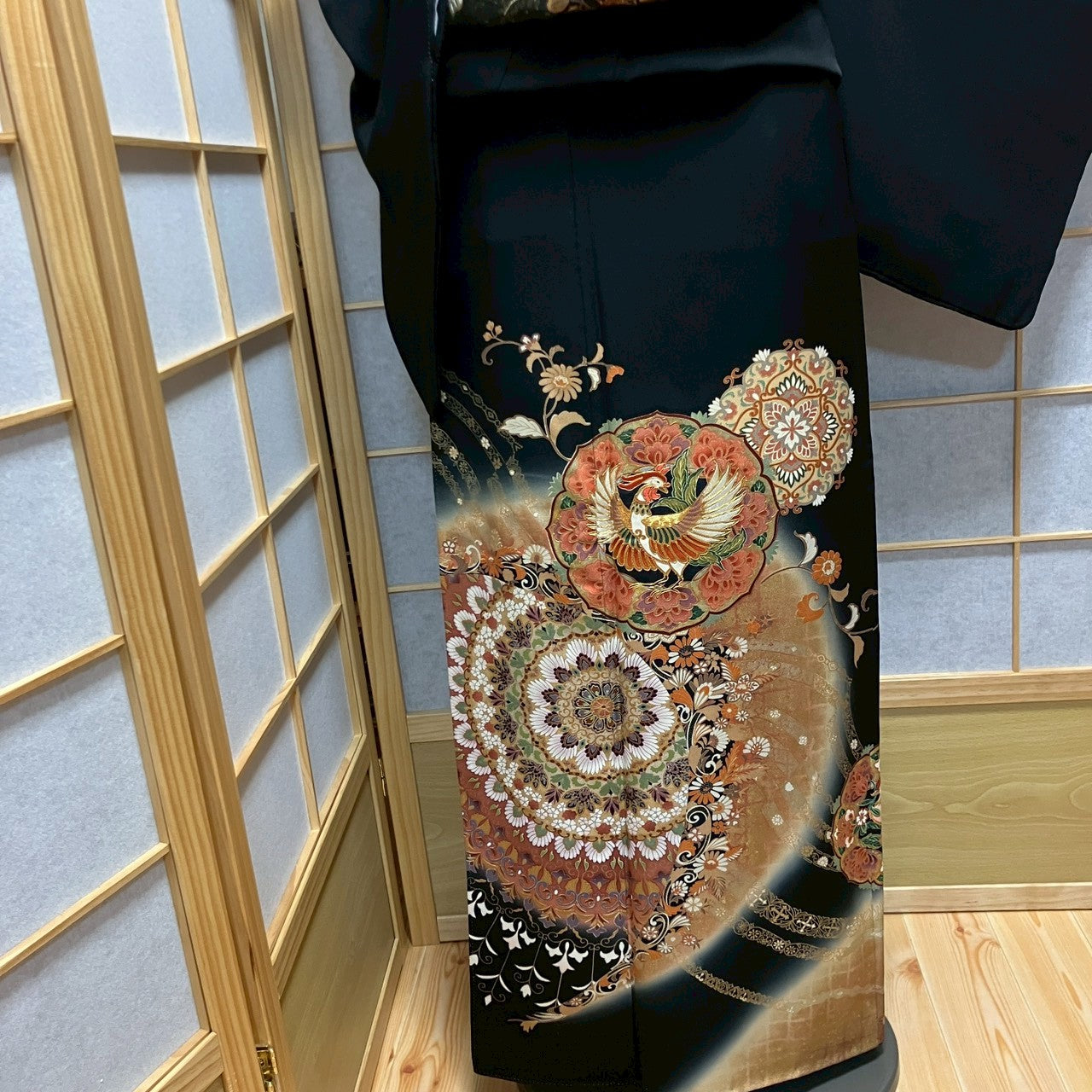 6442# Japanese Tomesode Kimono Vintage Womens Silk Fabric Robe Kimono only sold