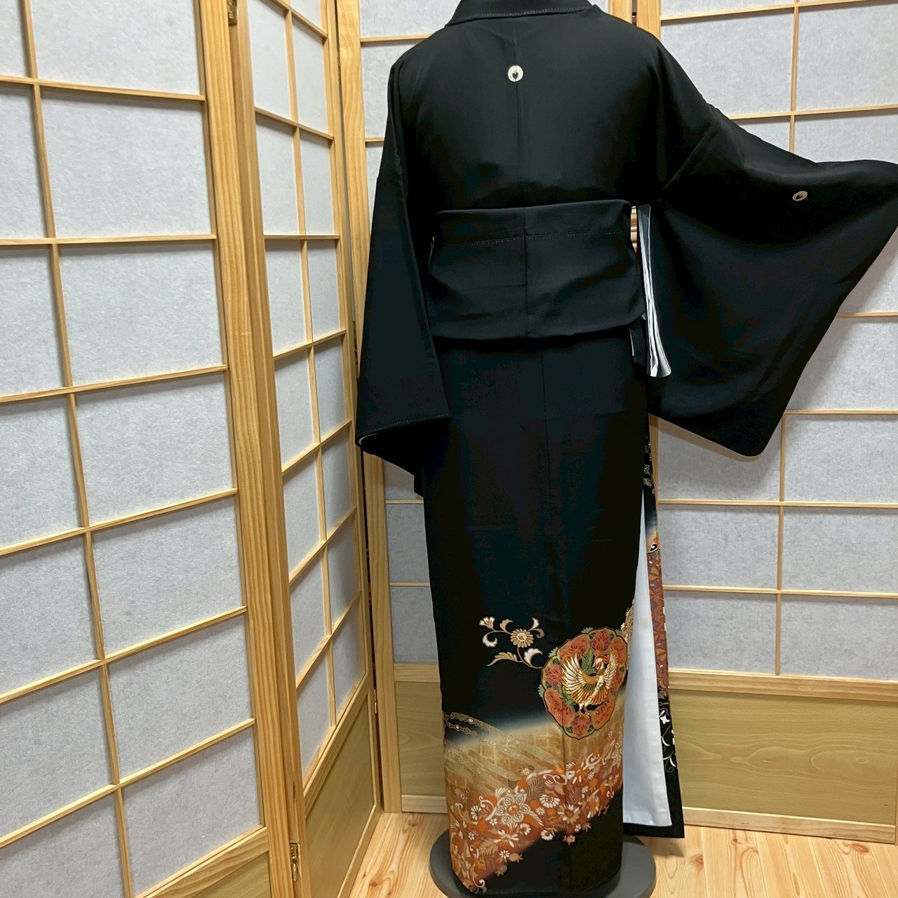 6442# Japanese Tomesode Kimono Vintage Womens Silk Fabric Robe Kimono only sold