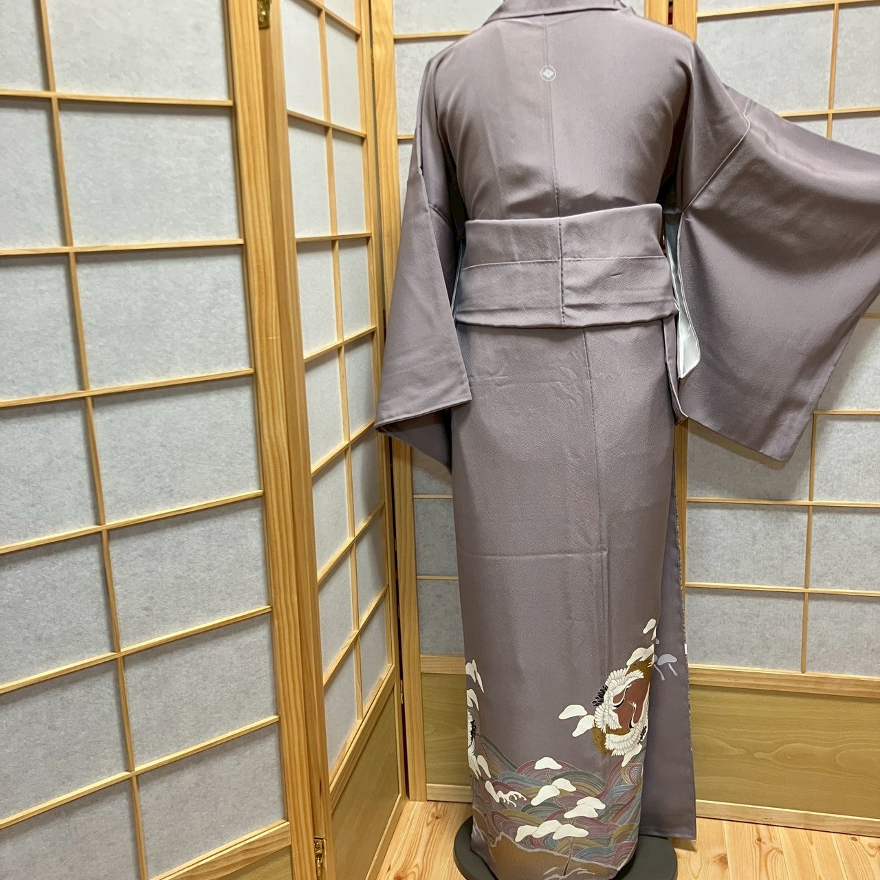 6447# Japanese Tomesode Kimono Vintage Womens Silk Fabric Robe Kimono only sold