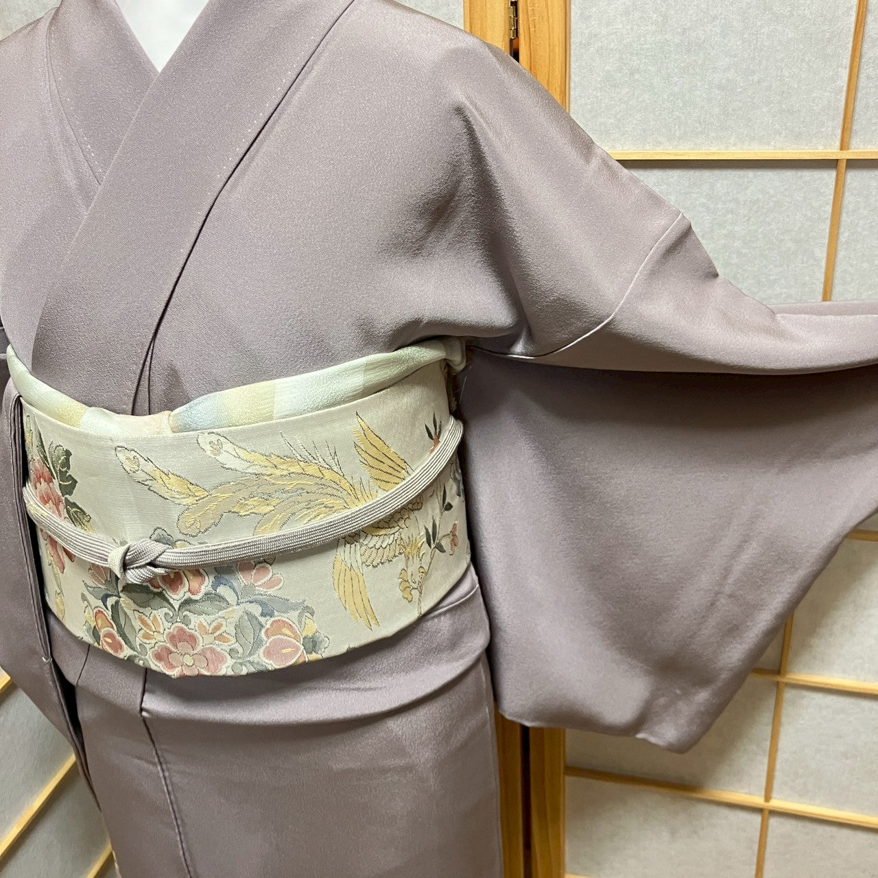 6447# Japanese Tomesode Kimono Vintage Womens Silk Fabric Robe Kimono only sold