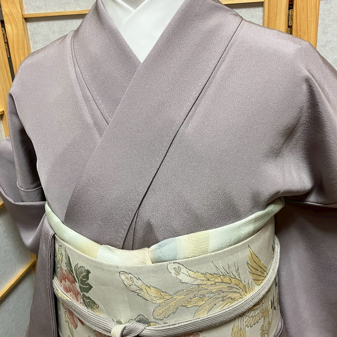 6447# Japanese Tomesode Kimono Vintage Womens Silk Fabric Robe Kimono only sold