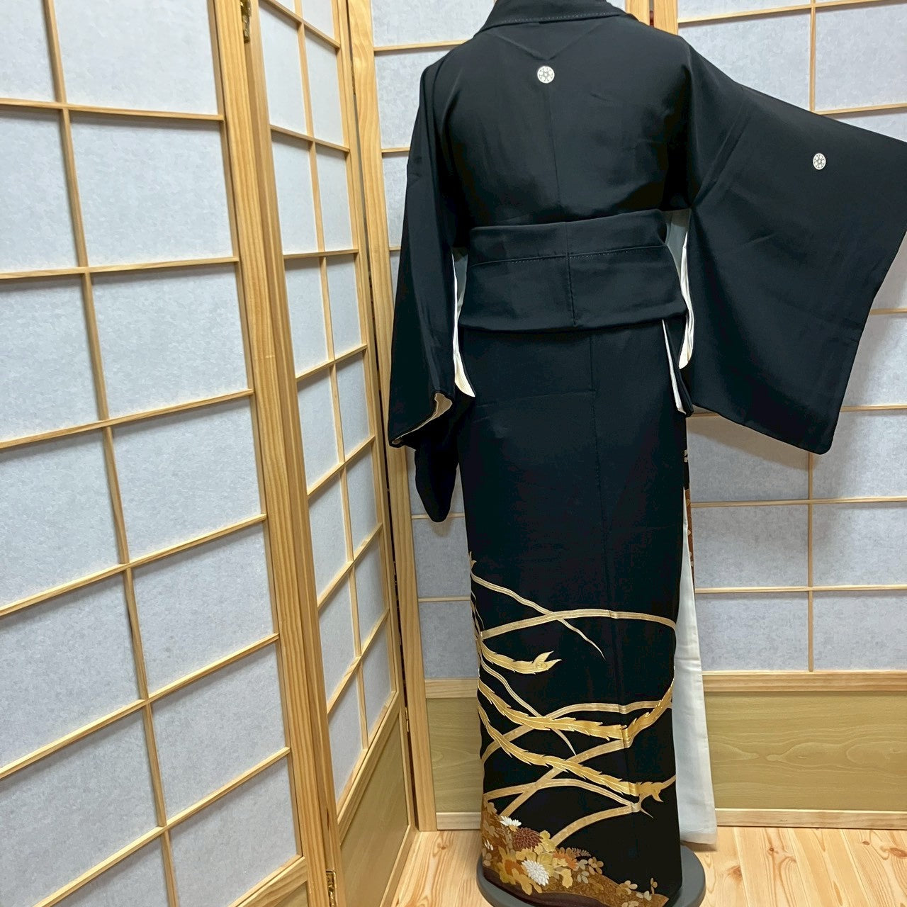 6448# Japanese Tomesode Kimono Vintage Womens Silk Fabric Robe Kimono only sold