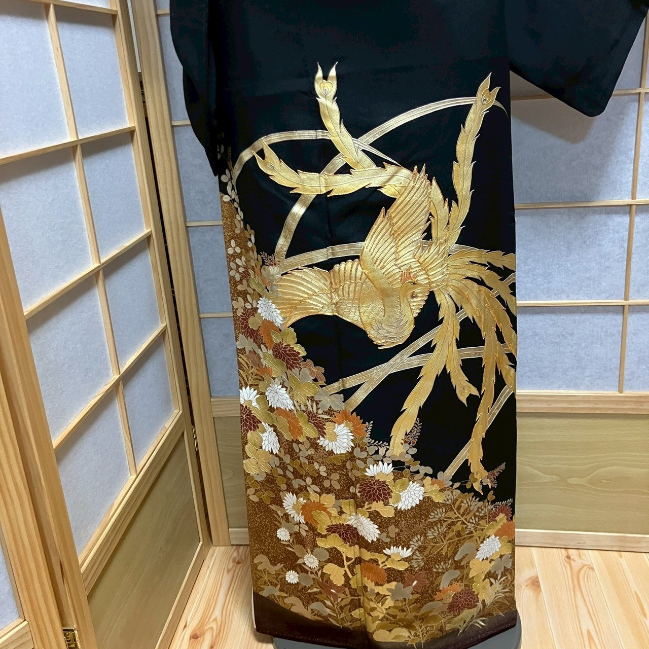 6448# Japanese Tomesode Kimono Vintage Womens Silk Fabric Robe Kimono only sold