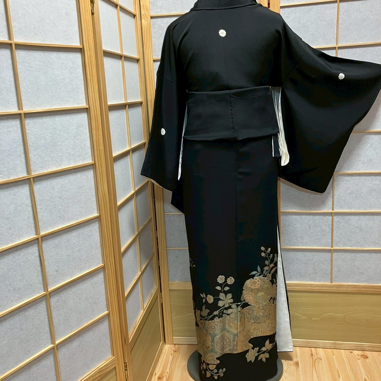 6450# Japanese Tomesode Kimono Vintage Womens Silk Fabric Robe Kimono only sold