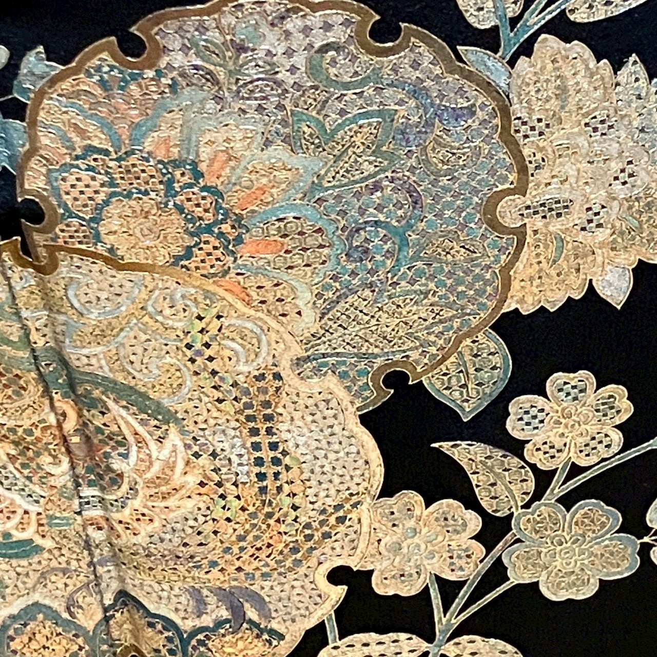 6450# Japanese Tomesode Kimono Vintage Womens Silk Fabric Robe Kimono only sold