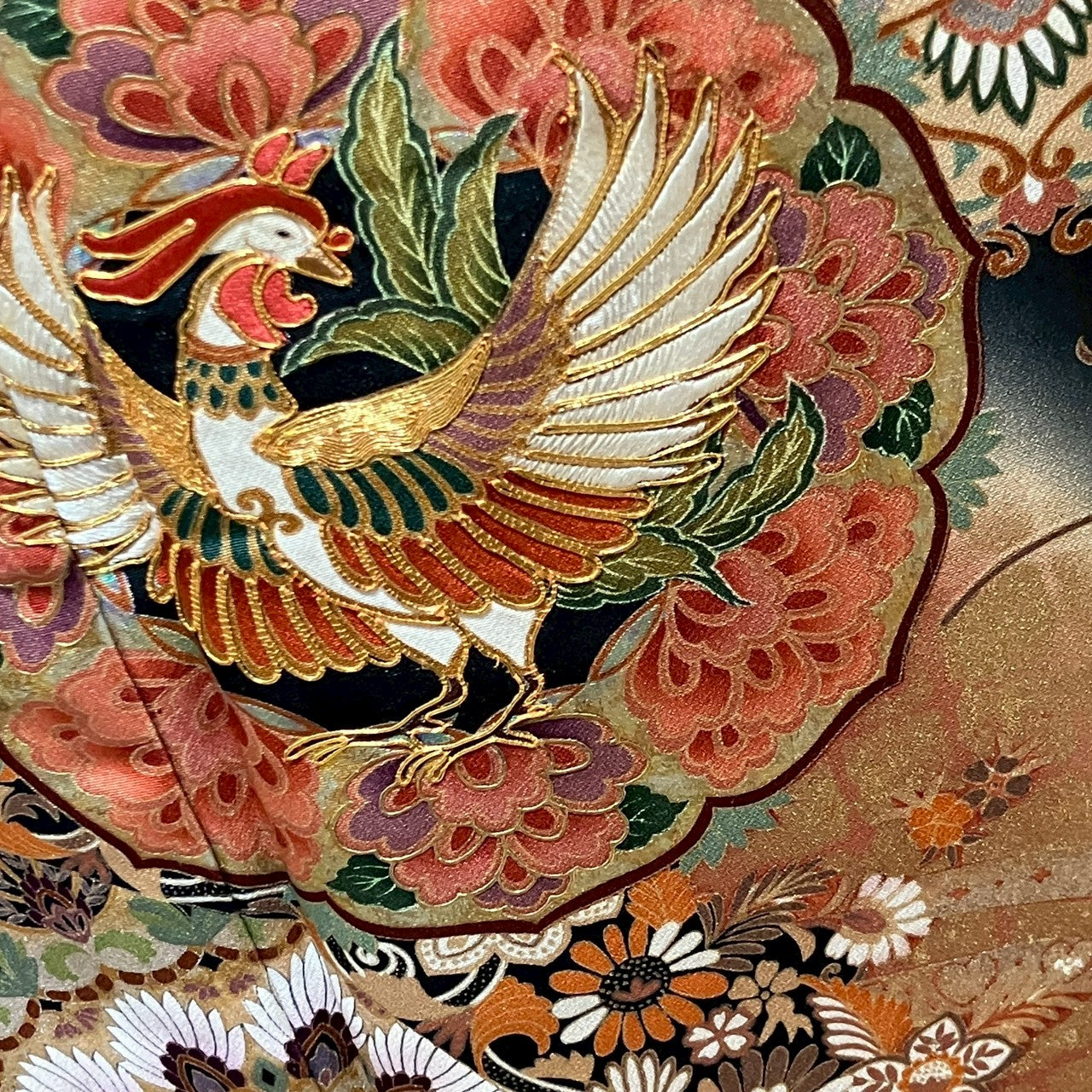 6442# Japanese Tomesode Kimono Vintage Womens Silk Fabric Robe Kimono only sold