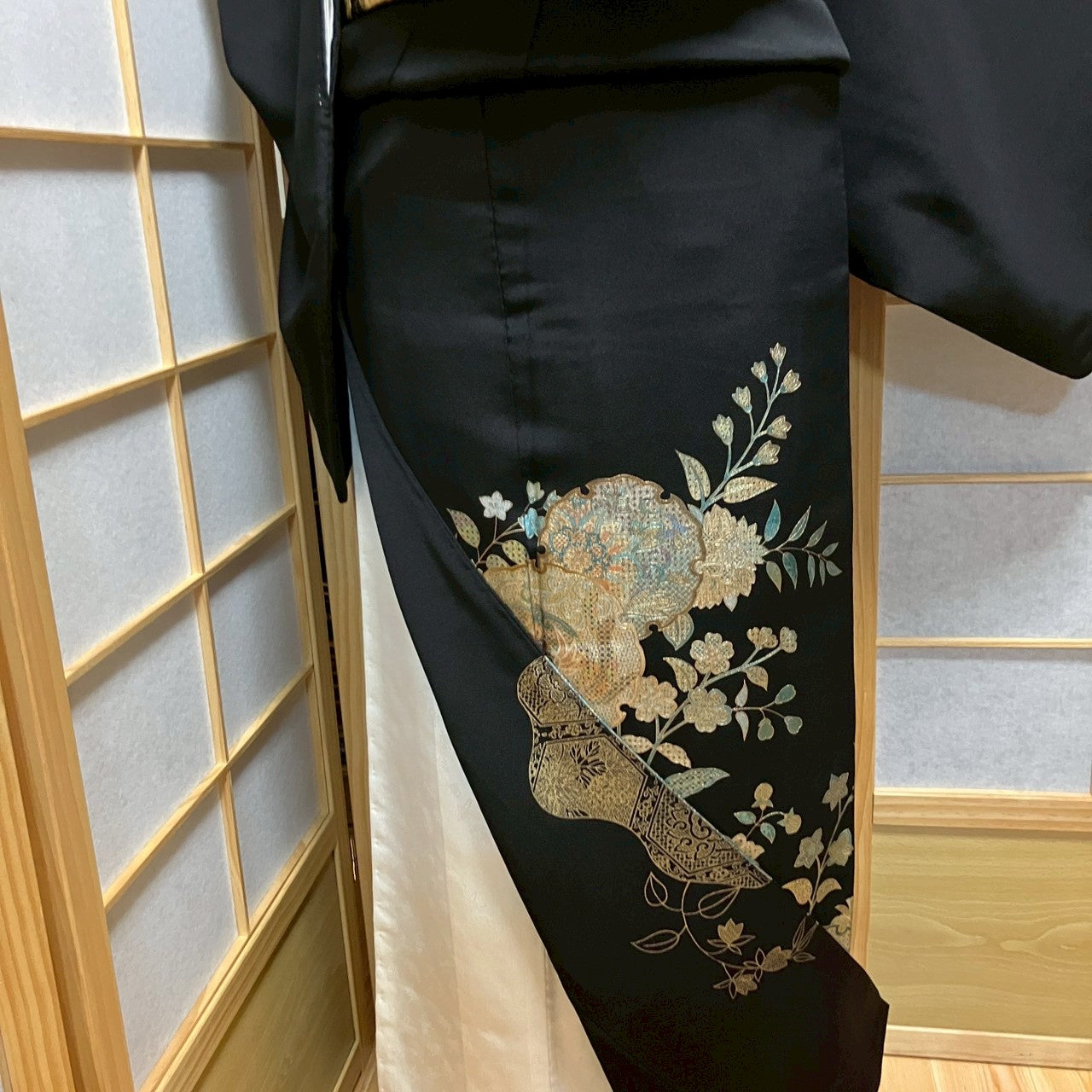 6450# Japanese Tomesode Kimono Vintage Womens Silk Fabric Robe Kimono only sold