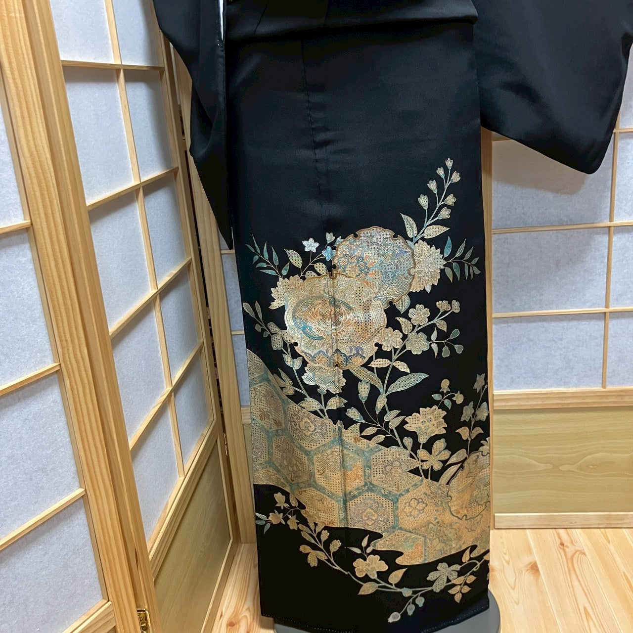 6450# Japanese Tomesode Kimono Vintage Womens Silk Fabric Robe Kimono only sold