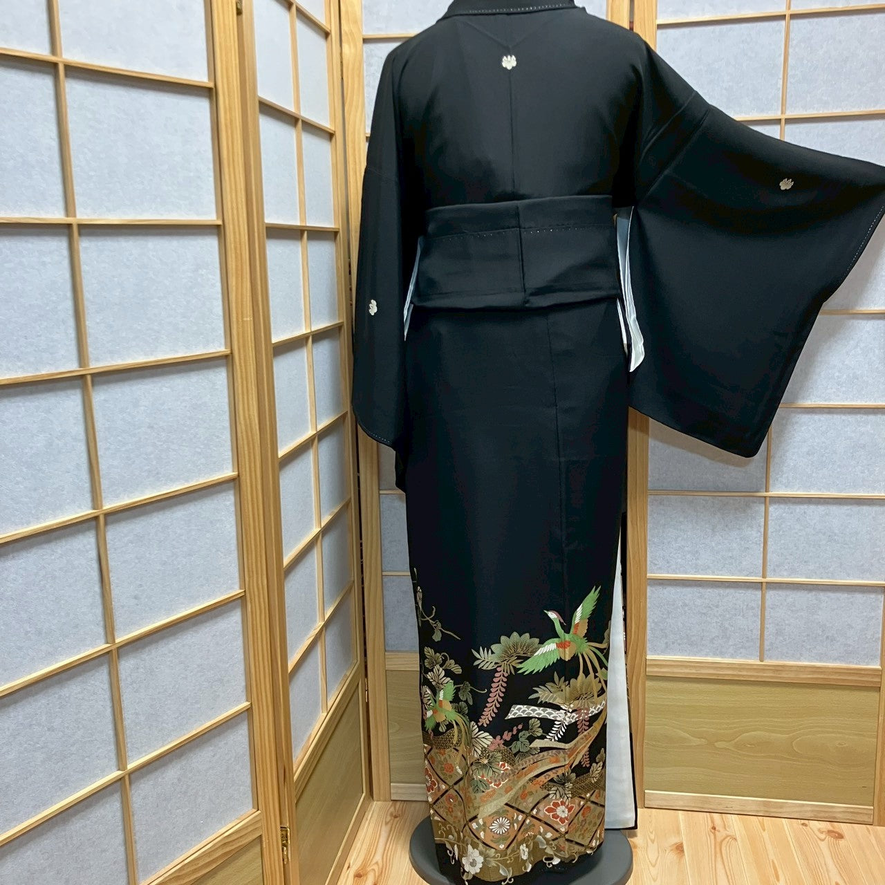 6451# Japanese Tomesode Kimono Vintage Womens Silk Fabric Robe Kimono only sold