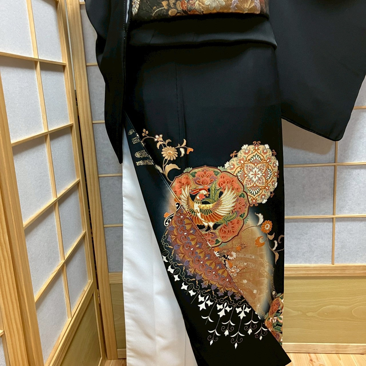 6442# Japanese Tomesode Kimono Vintage Womens Silk Fabric Robe Kimono only sold