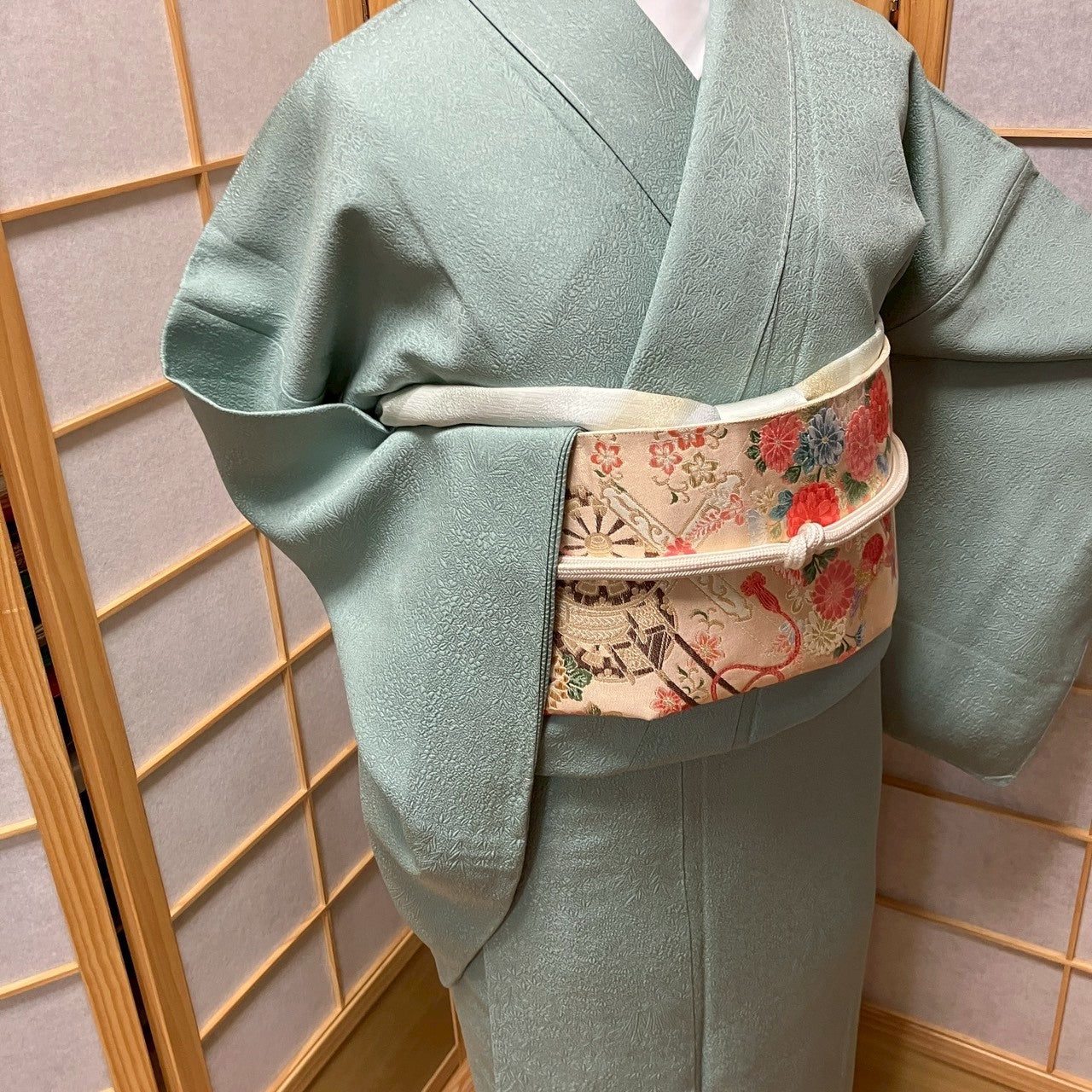 6476# Japanese Kimono Vintage Womens Silk Fabric Robe Kimono only sold