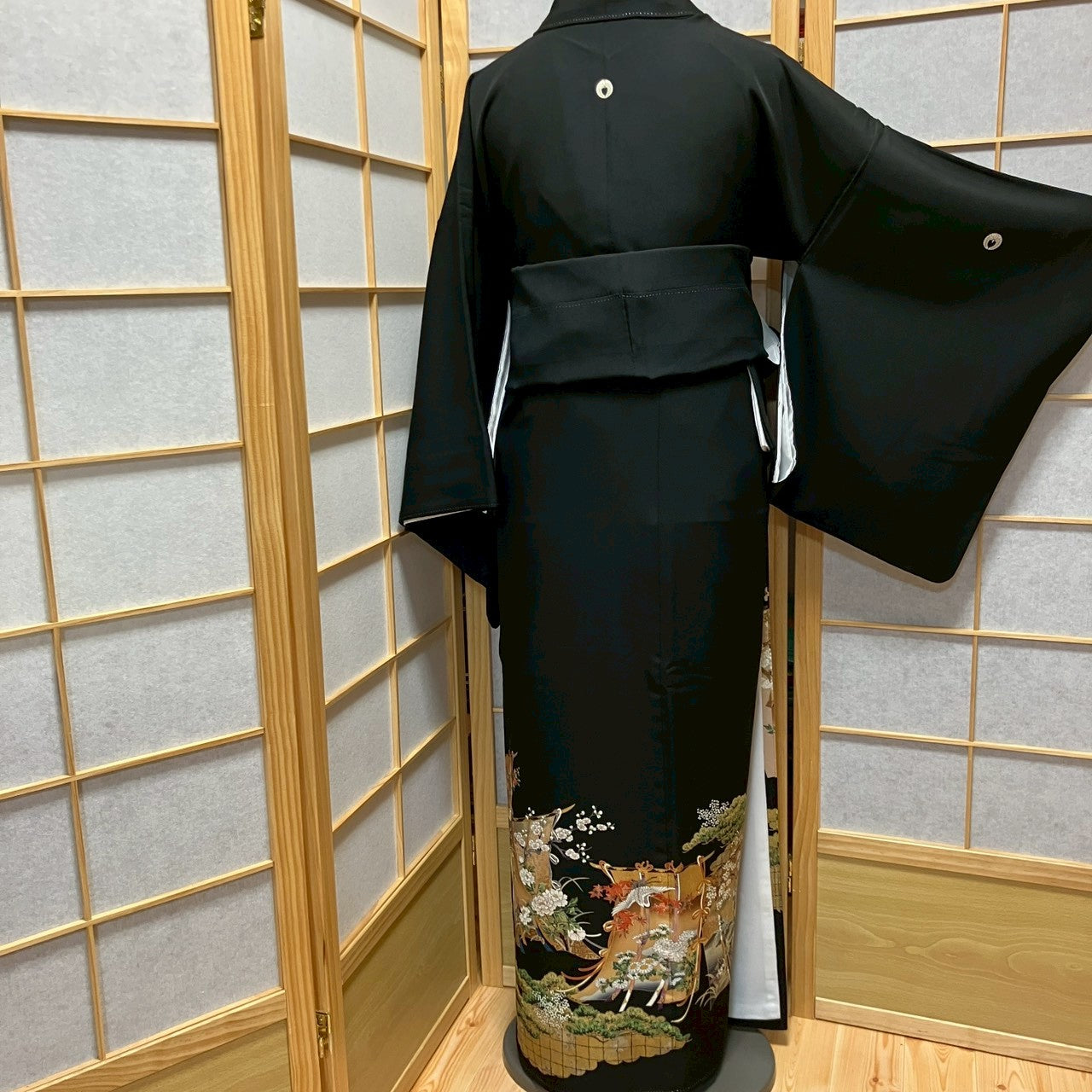 6477# Japanese Tomesode Kimono Vintage Womens Silk Fabric Robe Kimono only sold