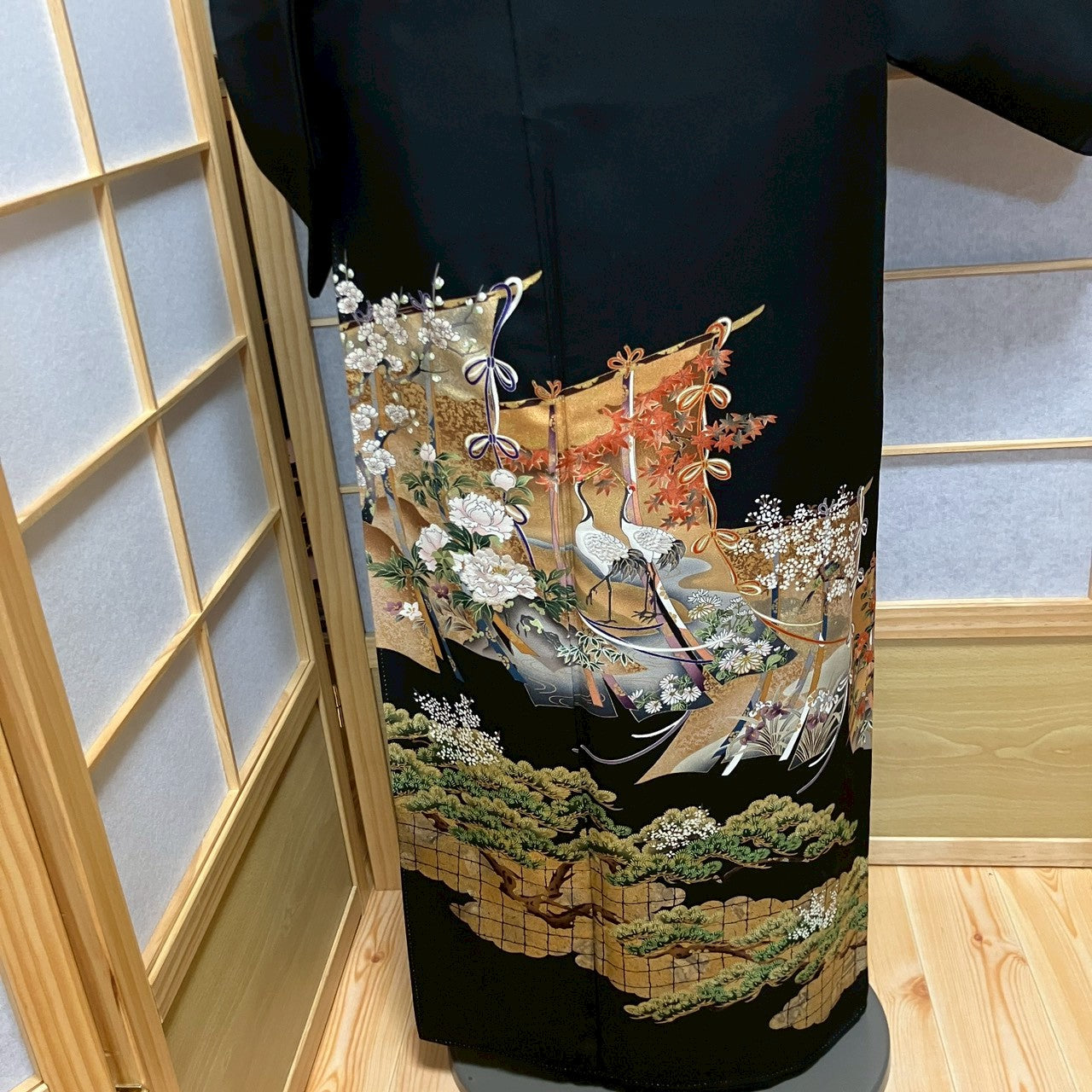 6477# Japanese Tomesode Kimono Vintage Womens Silk Fabric Robe Kimono only sold