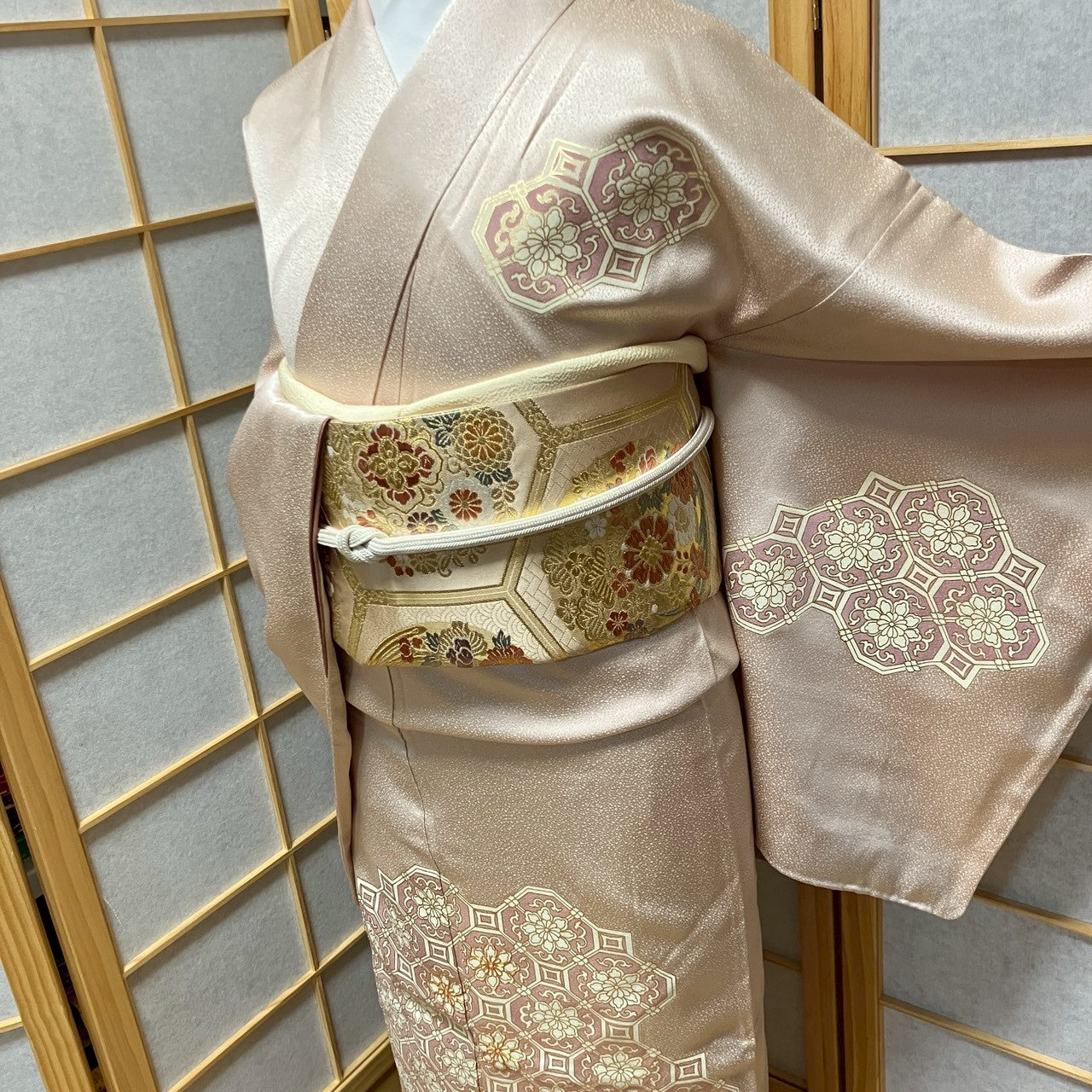 6480# Japanese Kimono Vintage Womens Silk Fabric Robe Kimono only sold