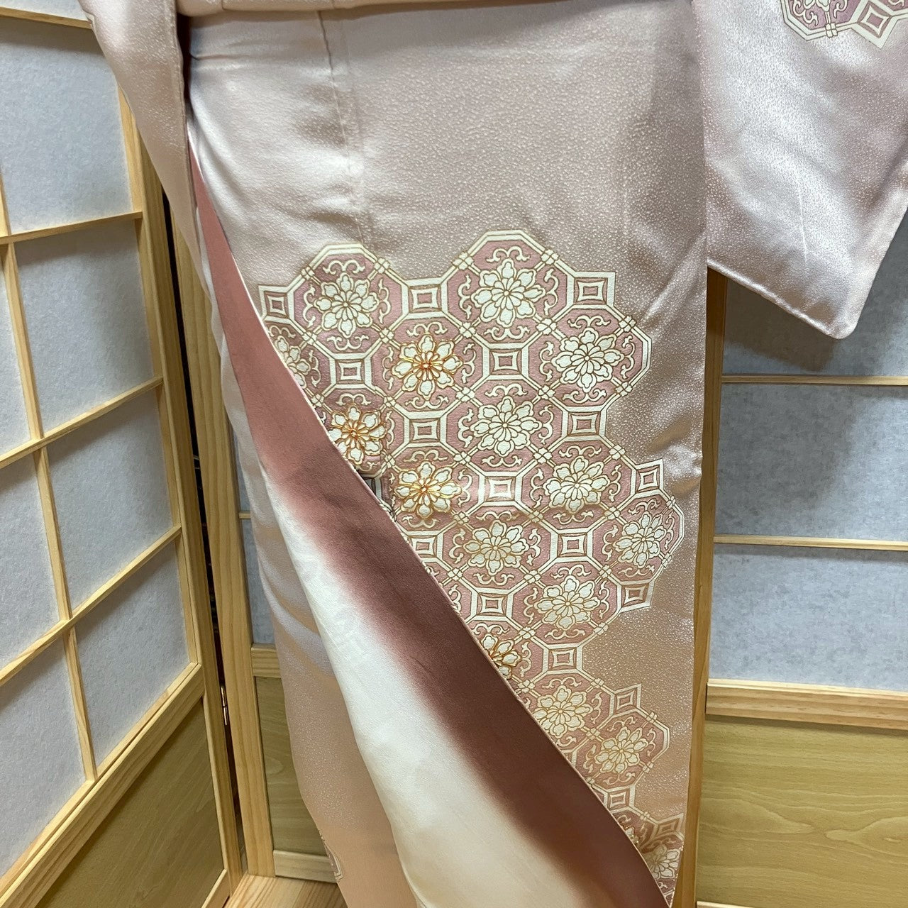 6480# Japanese Kimono Vintage Womens Silk Fabric Robe Kimono only sold