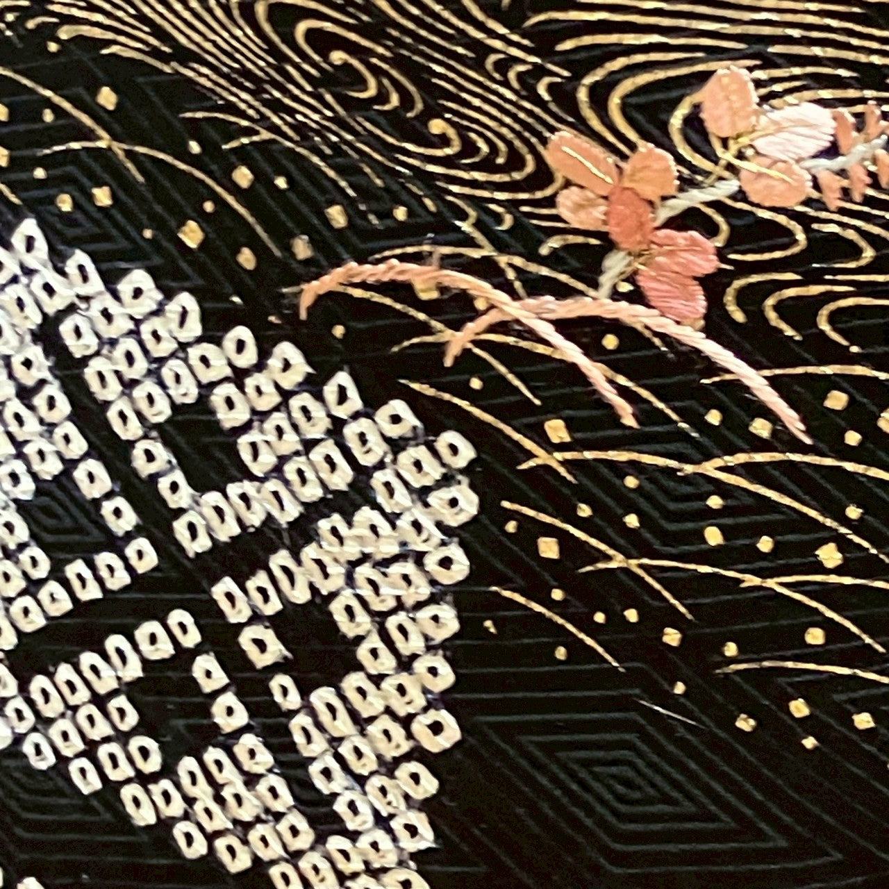 6453# Japanese Kimono Vintage Womens Silk Fabric Robe Kimono only sold Shibori