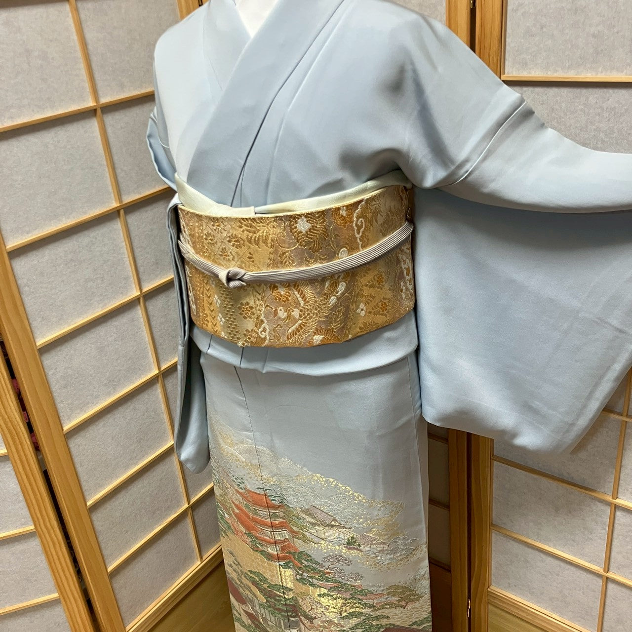 6481# Japanese Tomesode Kimono Vintage Womens Silk Fabric Robe Kimono only sold